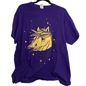 purple unicorn aces high tattoo t-shirt